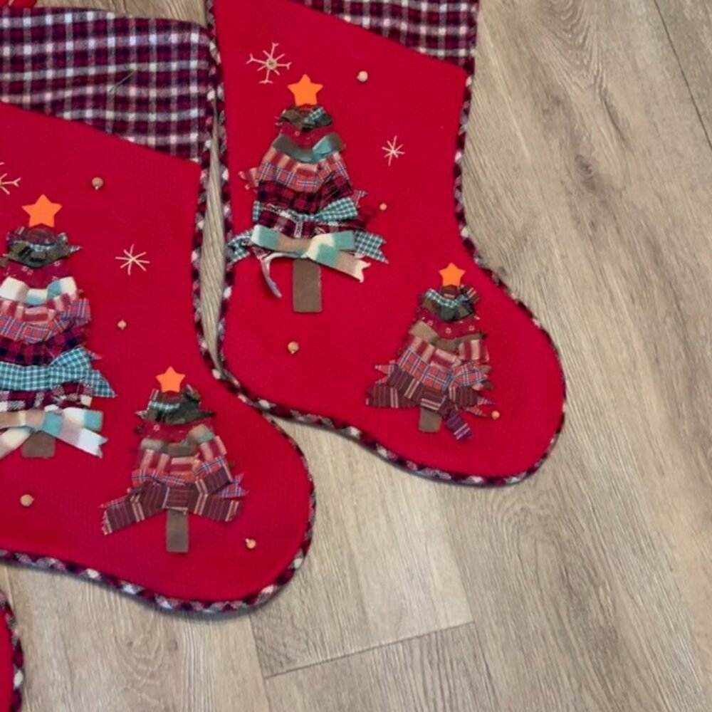 4 Cracker Barrel Christmas Stockings